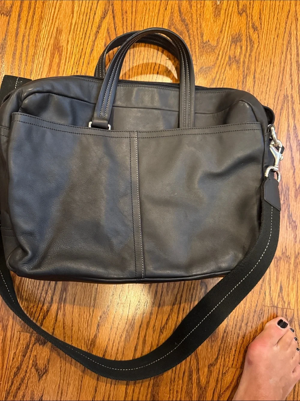 Coach Lexington commuter leather laptop bag -Dual Handles and Crossbody Strap
